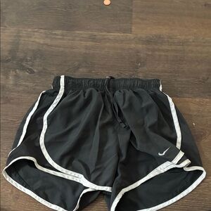 Nike Black Athletic Shorts with White Trim